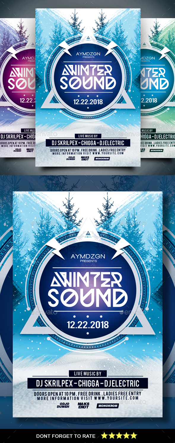 Winter Sound Flyer - Clubs & Parties Events