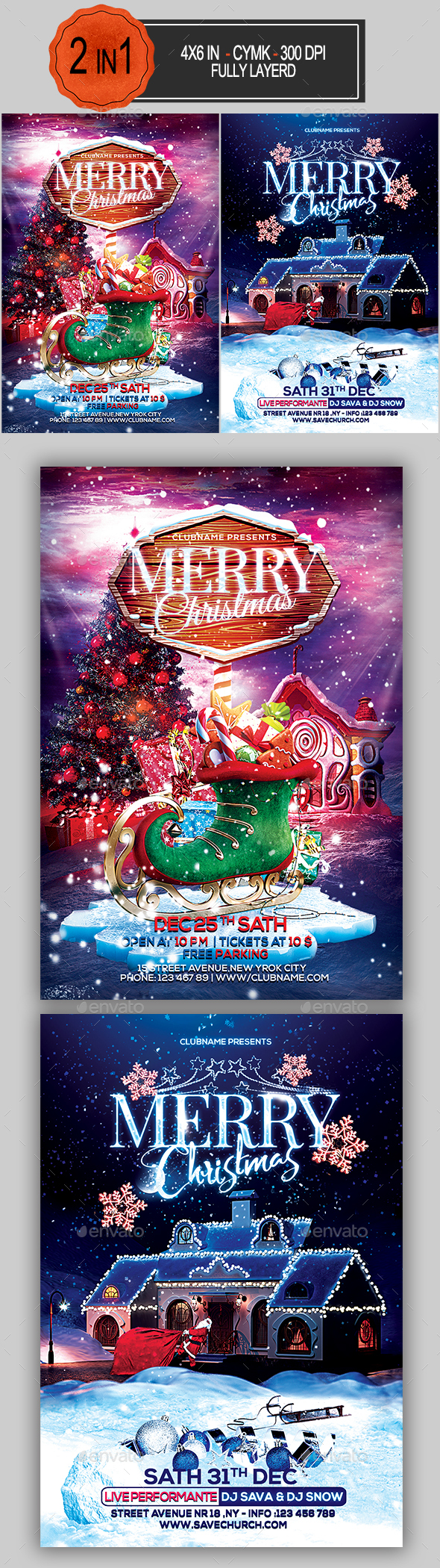 GraphicRiver Christmas Flyer Bundle 21075011 GraphicRiver Christmas Flyer Bundle 21075011