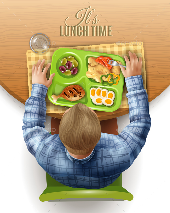 GraphicRiver Boxed Lunch Man Illustration 21083161