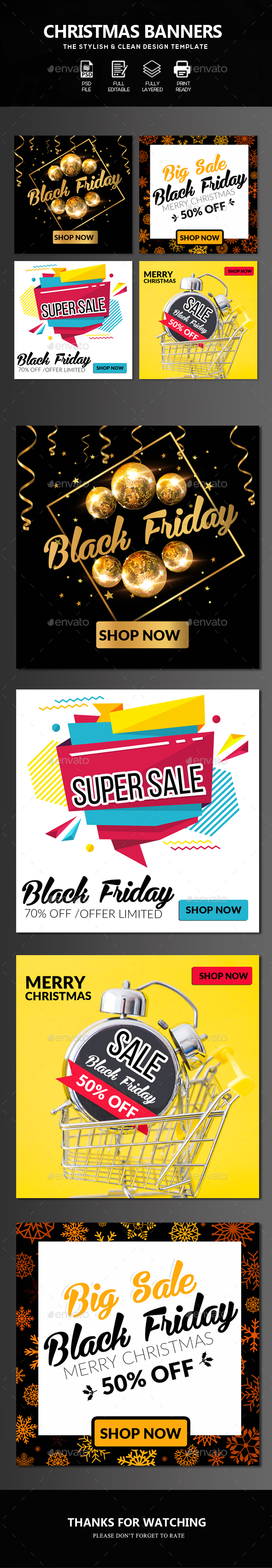 GraphicRiver 4 Black Friday Sale Banners 21083281 GraphicRiver 4 Black Friday Sale Banners 21083281