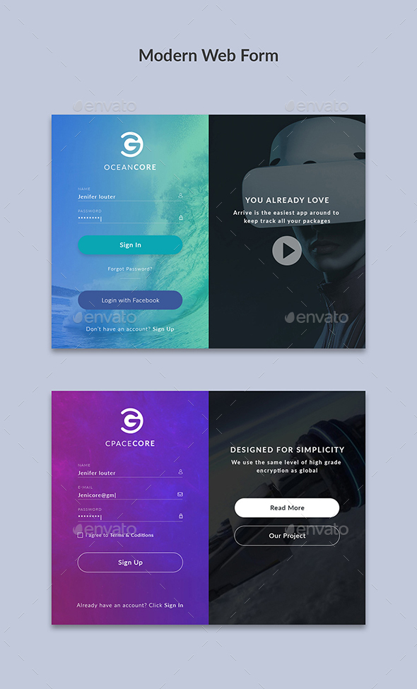 GraphicRiver Modern Web Form 21083737 GraphicRiver Modern Web Form 21083737