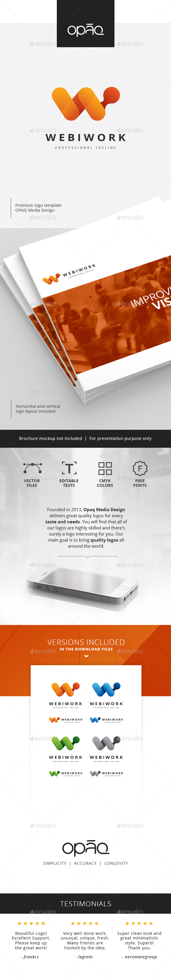 Web W Letter Logo - Letters Logo Templates