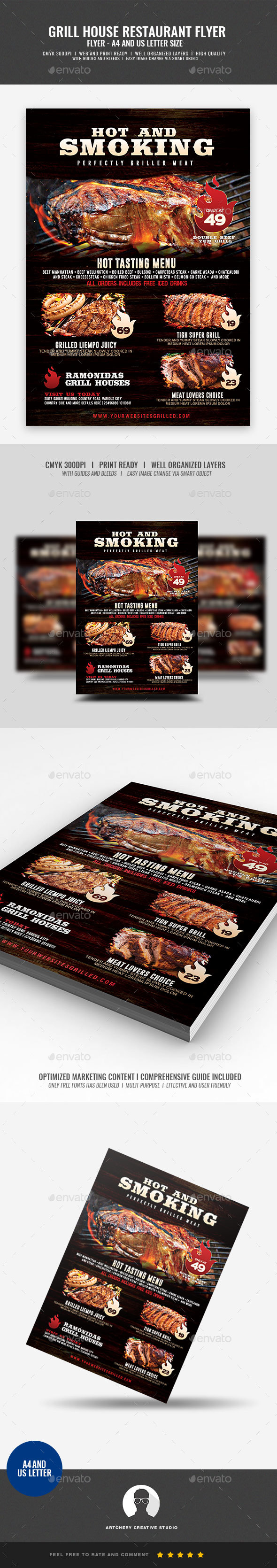 GraphicRiver Barbecue Restaurant and Steak House Flyer 21084221 GraphicRiver Barbecue Restaurant and Steak House Flyer 21084221