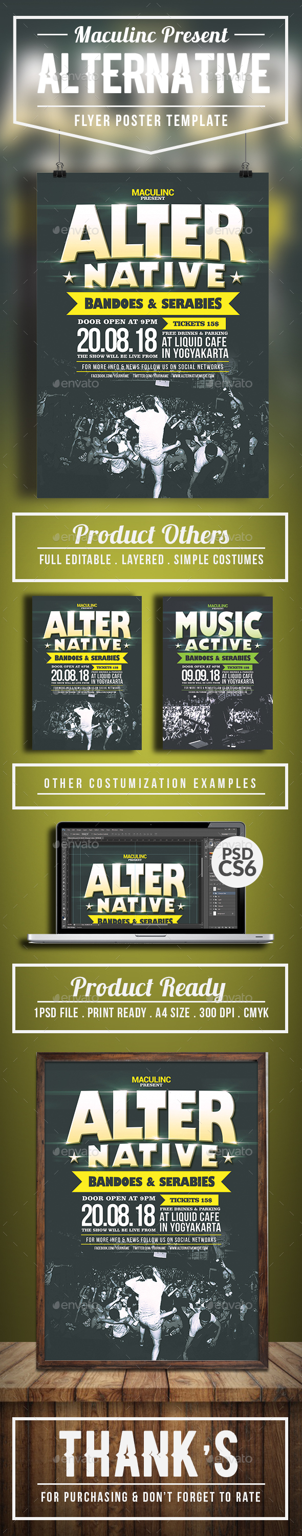 Alternative Flyer/Poster Vol.14 - Concerts Events