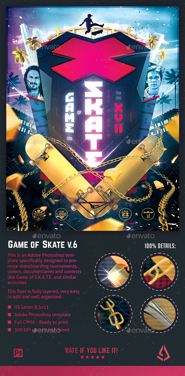 Game of Skate - Skateboarding Poster Template v.6 - Sports Events