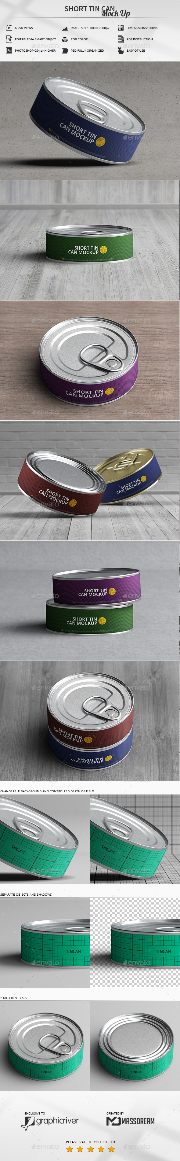 GraphicRiver Short Tin Can Mock-Up 21085469 GraphicRiver Short Tin Can Mock-Up 21085469