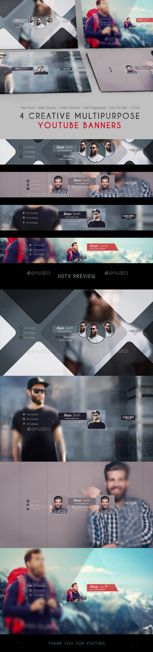 GraphicRiver Creative Multipurpose YouTube Banners 21086002 GraphicRiver Creative Multipurpose YouTube Banners 21086002