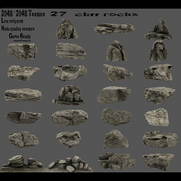 cliff rocks 1 - 3Docean 21086165