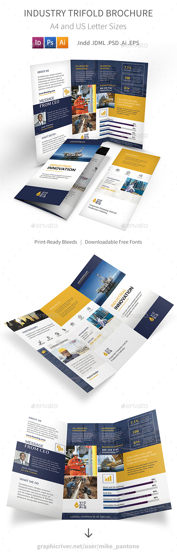 GraphicRiver Industry Trifold Brochure 21086387