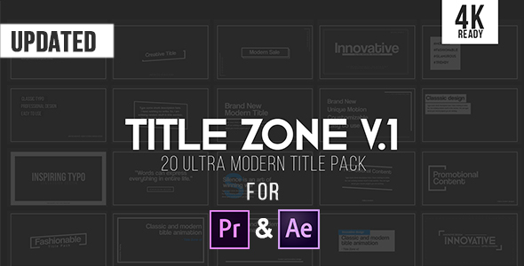 Videohive Title Zone V.1 20987758