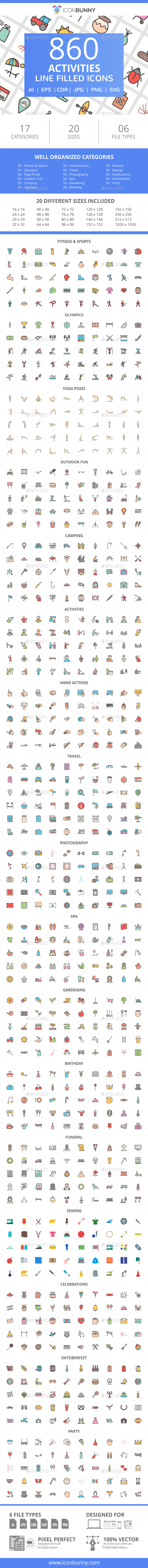 GraphicRiver 860 Activities Filled Line Icons 21087057 GraphicRiver 860 Activities Filled Line Icons 21087057
