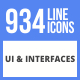 934 UI & Interfaces Filled Line Icons