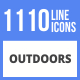 1110 Outdoors FIlled Line Icons