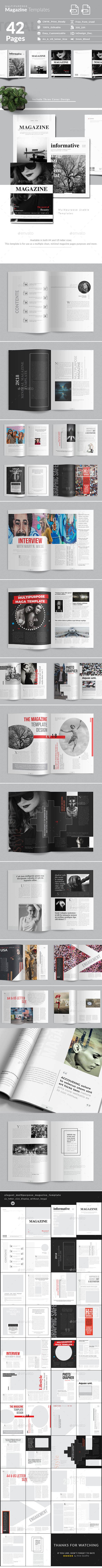Multipurpose Magazine Template 42 Pages - Magazines Print Templates