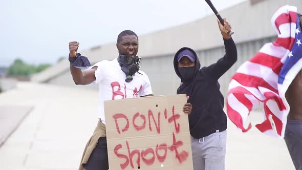 Group of African American Activists Is Protesting. alt