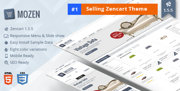 Mozen – Responsive Zencart Template - Zen Cart eCommerce
