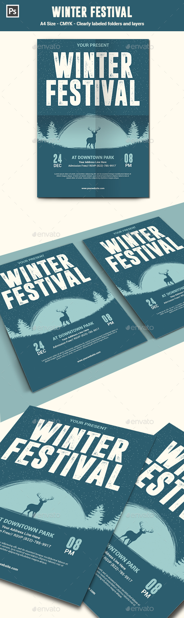 Winter Festival Flyer Template - Events Flyers