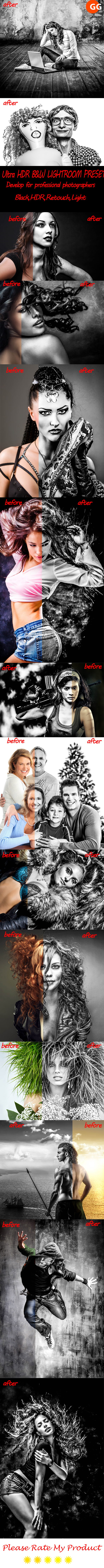 GraphicRiver 50 Ultra HDR B&W Lightroom Preset 21088137 GraphicRiver 50 Ultra HDR B&W Lightroom Preset 21088137