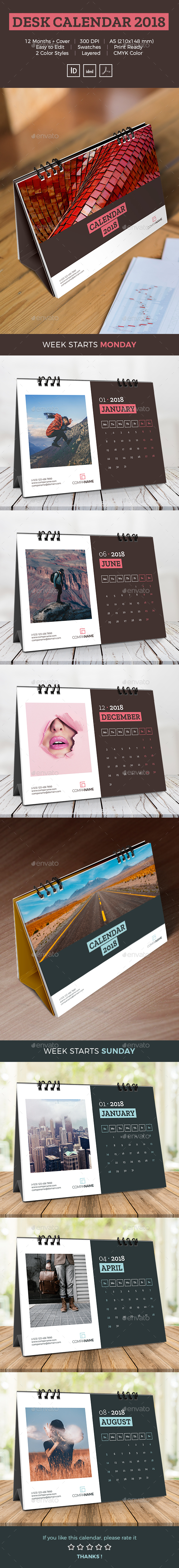 GraphicRiver Desk Calendar 2018 21088181 GraphicRiver Desk Calendar 2018 21088181