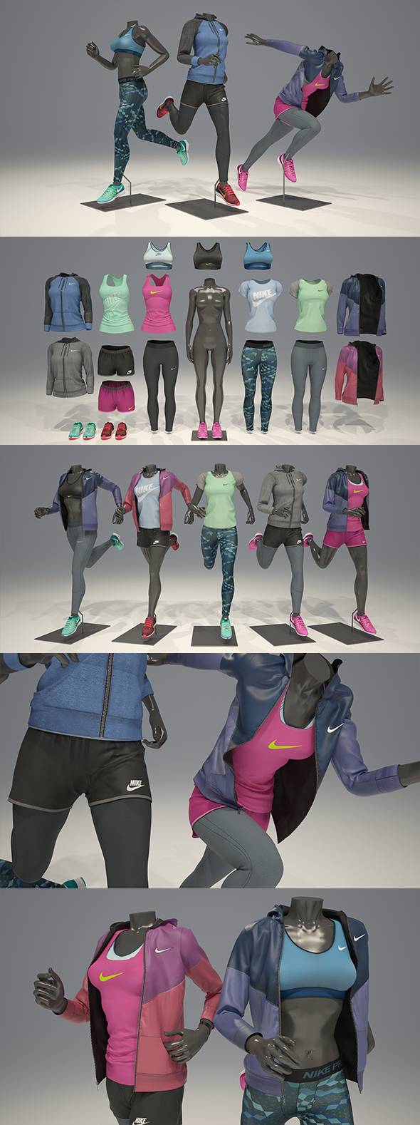 Female mannequin Nike - 3Docean 21088206