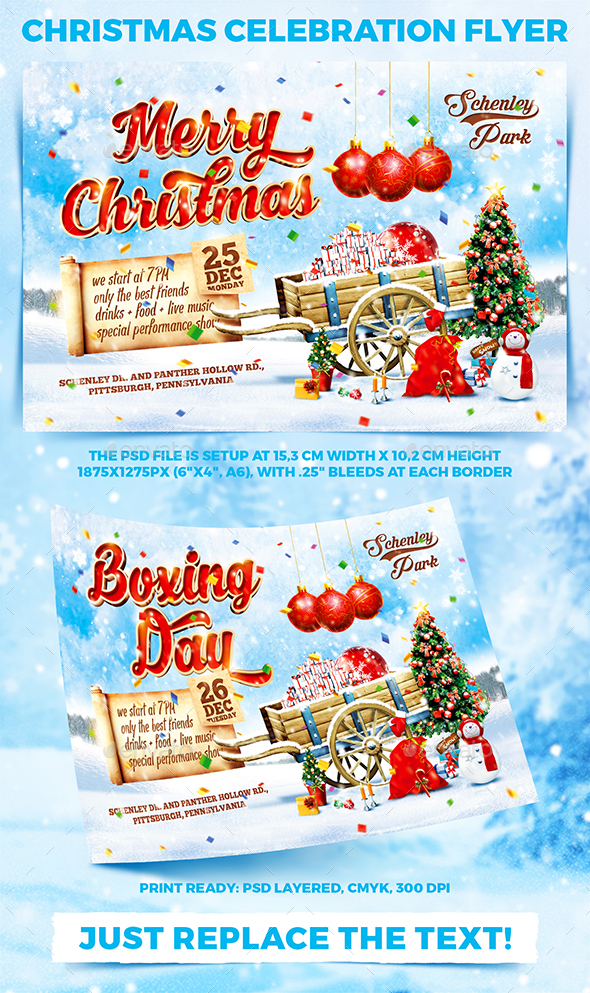 Christmas Celebration Party Flyer vol.1 - Holidays Events
