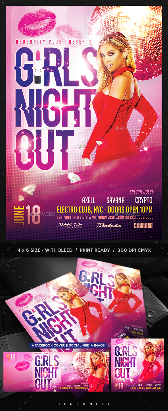 Girls Night Out Flyer - Clubs & Parties Events