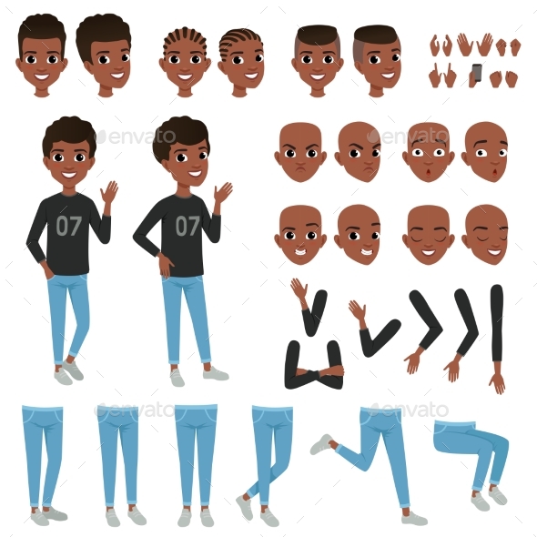 GraphicRiver Teenager Character Constructor 21088867 GraphicRiver Teenager Character Constructor 21088867