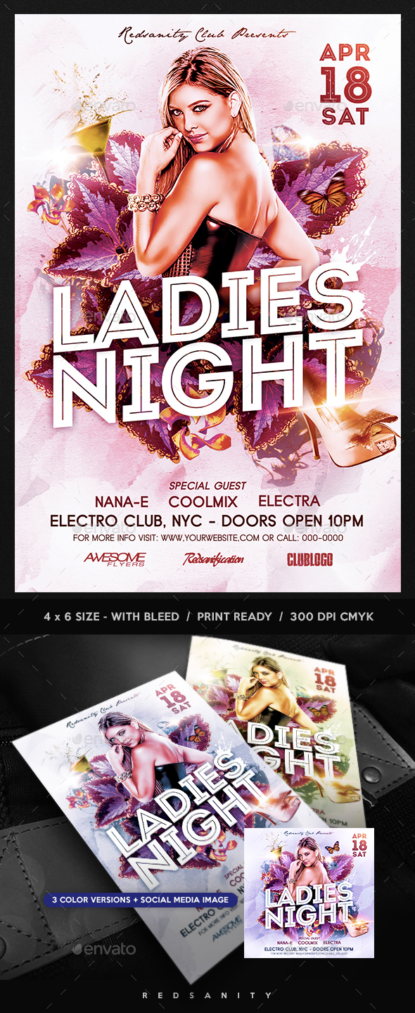 Ladies Night Flyer - Clubs & Parties Events