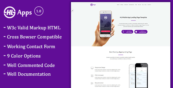 ThemeForest HL App Landing Page 20844074 ThemeForest HL App Landing Page 20844074