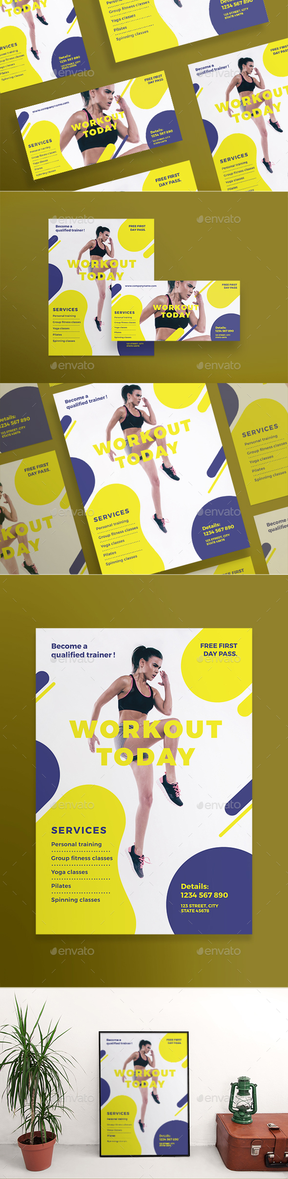 GraphicRiver Workout Flyers 21089337 GraphicRiver Workout Flyers 21089337