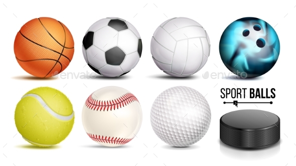 Sport Ball Set Vector - Sports/Activity Conceptual