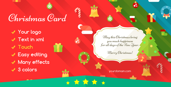 Christmas Card Flat - CodeCanyon 9441598