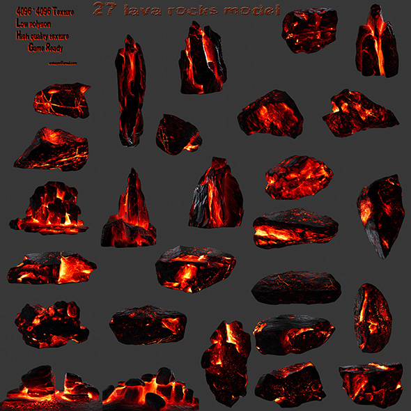 lava rocks - 3Docean 21089411