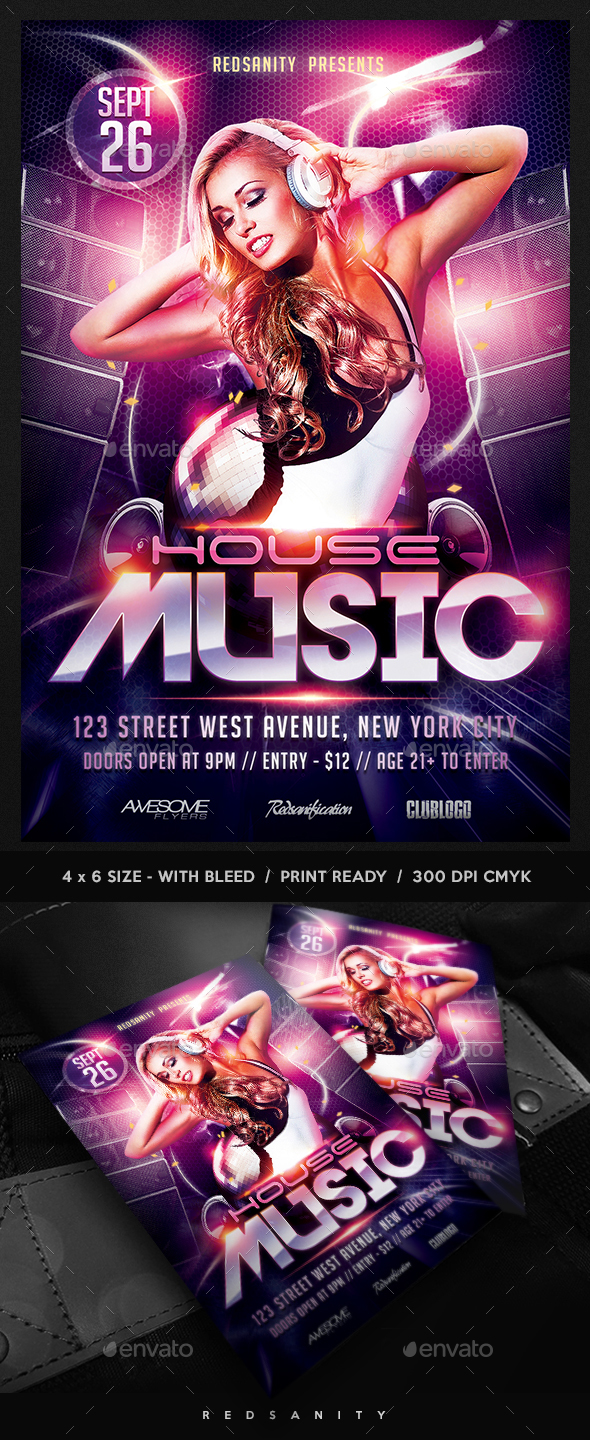 House Music DJ Flyer - Clubs & Parties Events