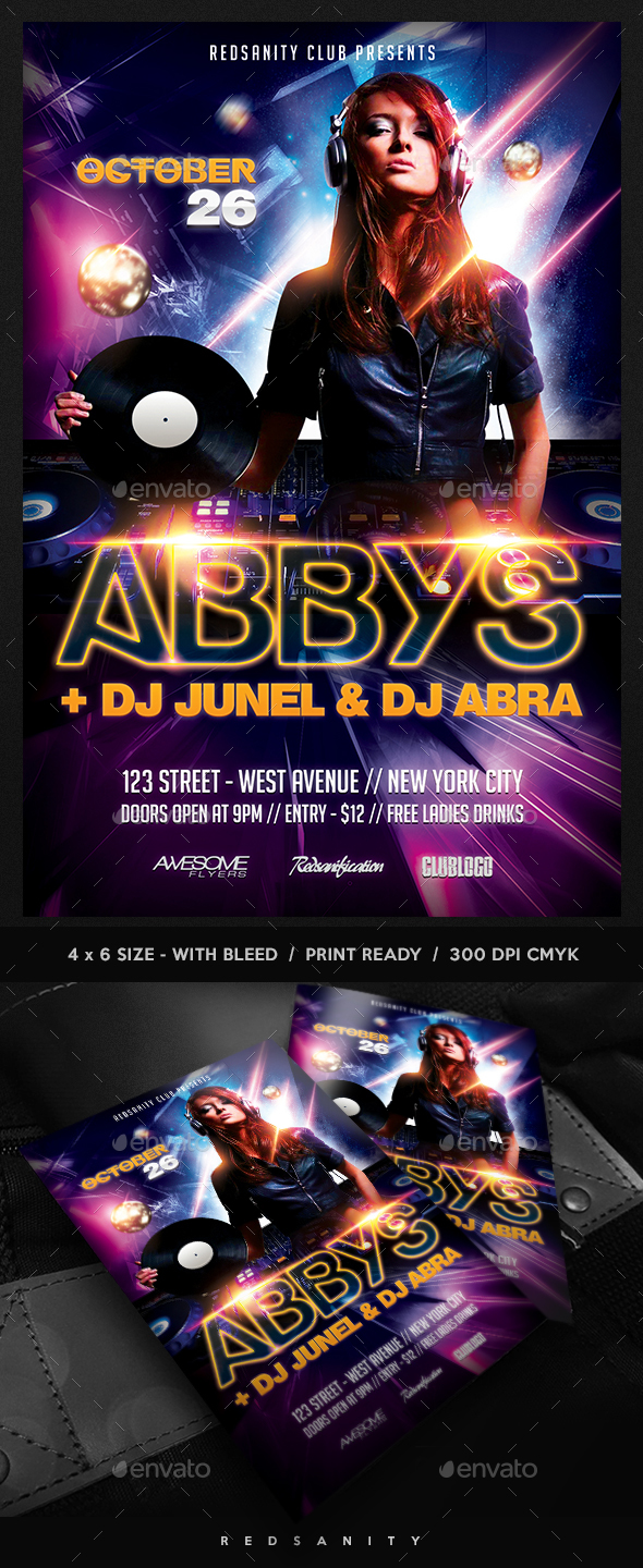Electro DJ Flyer - Clubs & Parties Events