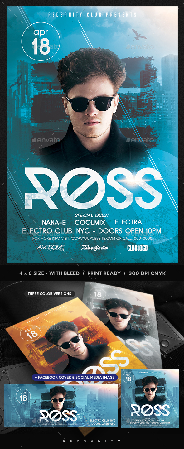 Guest DJ Flyer - Clubs & Parties Events
