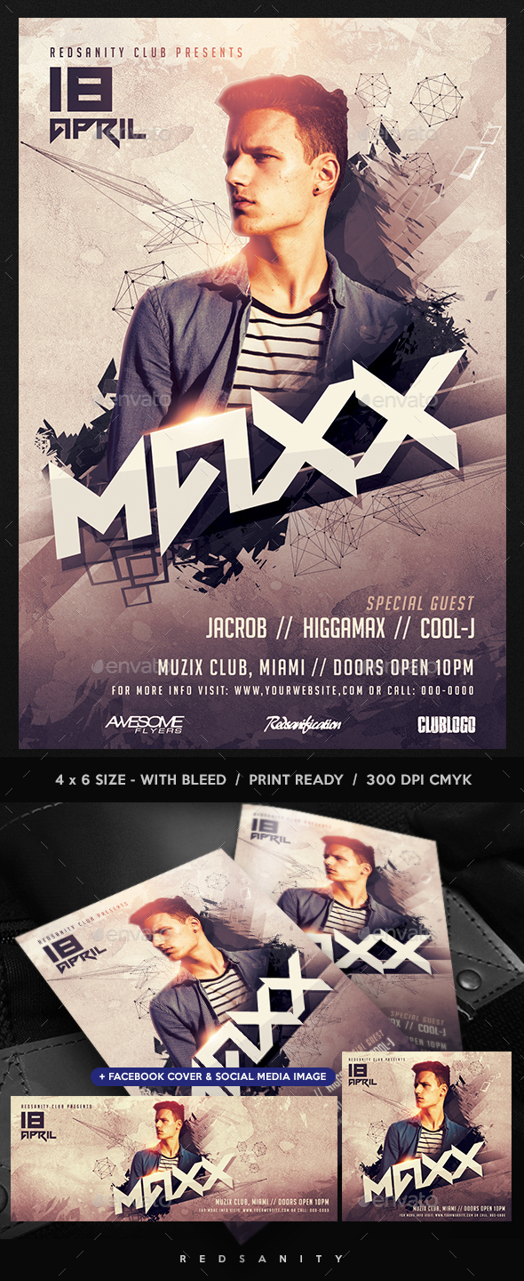 Guest DJ Flyer - Clubs & Parties Events