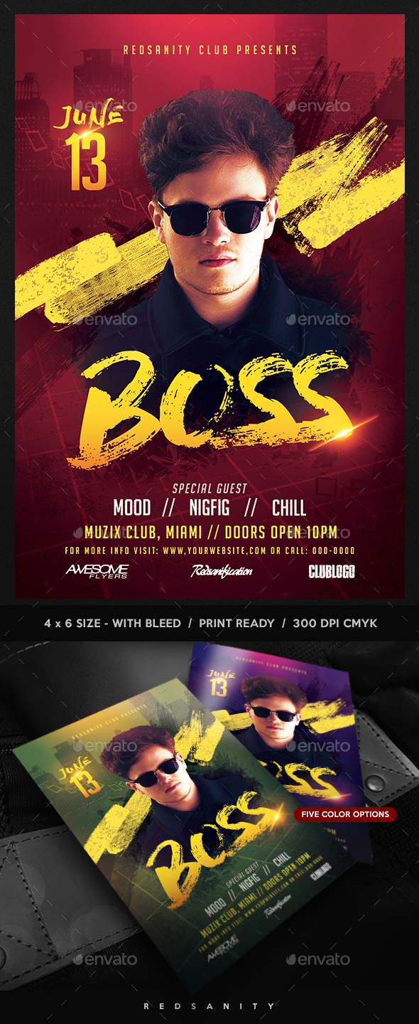 Guest DJ Flyer - Clubs & Parties Events