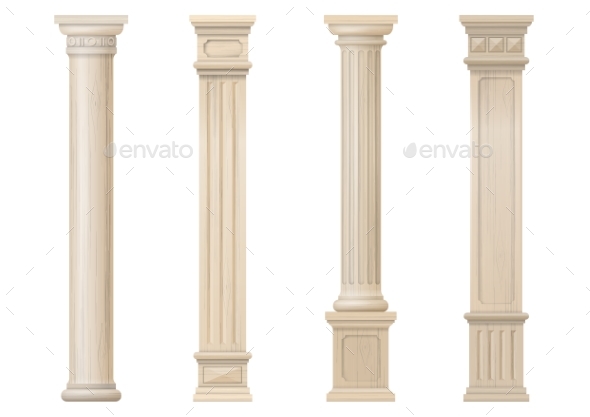 GraphicRiver Set of Vector Classic Wood Columns 21089462 GraphicRiver Set of Vector Classic Wood Columns 21089462
