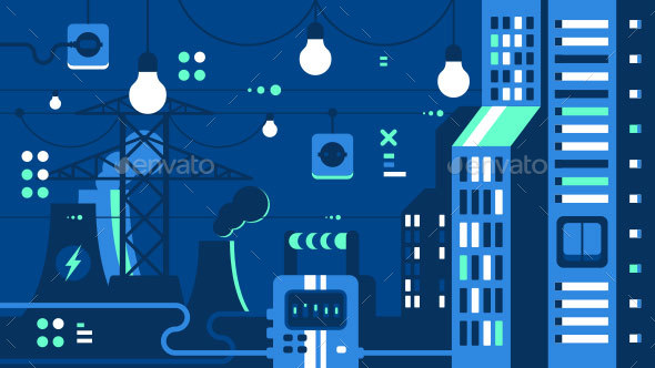 City Electricity Supply - Miscellaneous Vectors