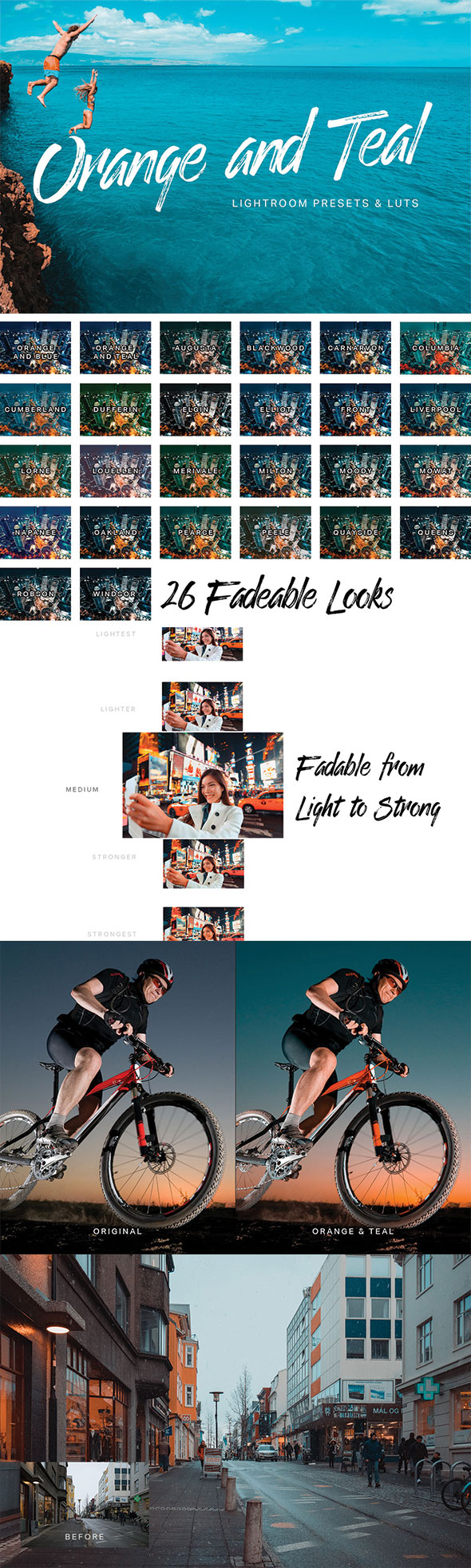 Orange Teal Lightroom Presets and LUTs - Cinematic Lightroom Presets