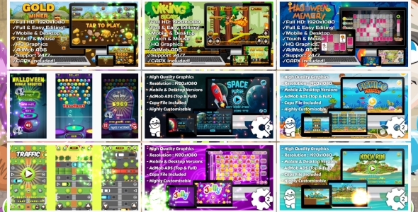 Fishing Frenzy - HTML5 Game, Mobile Version+AdMob!!! (Construct 3 | Construct 2 | Capx) - 11