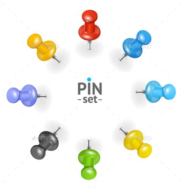 GraphicRiver Detailed Color Pins Icons Set 21092204