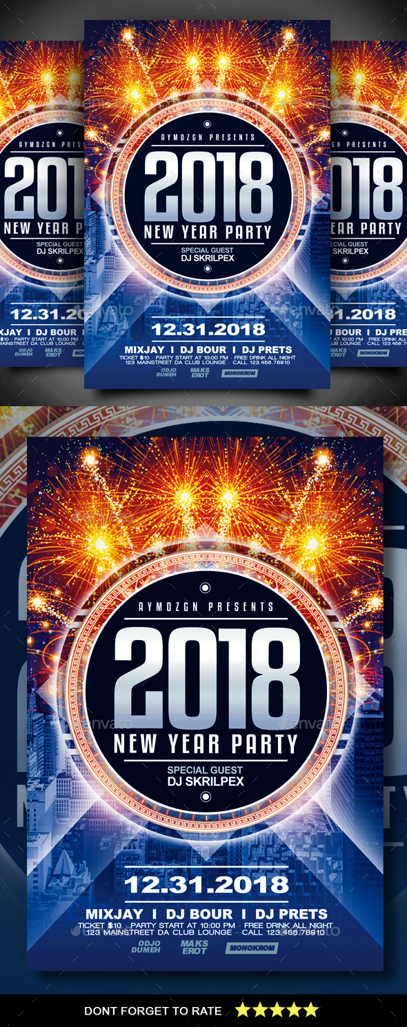 New Year Party Flyer - Clubs & Parties Events