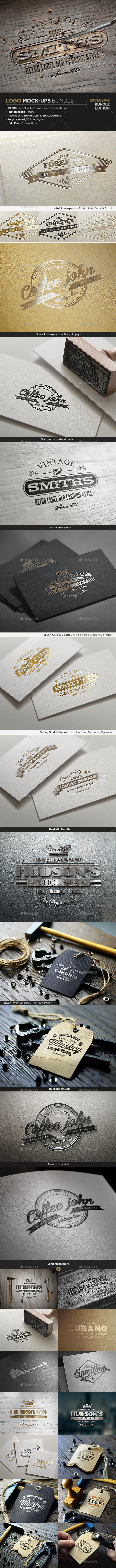 Logo Mock-Ups Bundle - Logo Product Mock-Ups