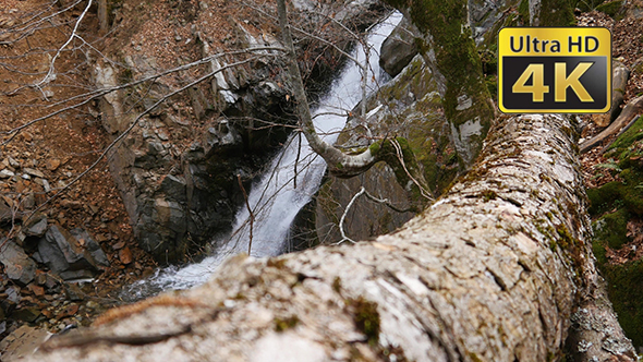 High Waterfall in Rock