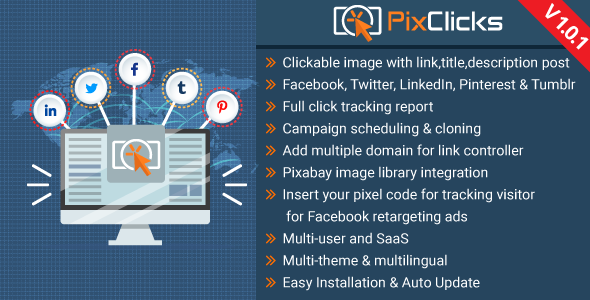 CodeCanyon PixClicks Clickable Image Poster & Click Tracking Facebook Twitter Tumblr Pinterest Linkedin 21051486 CodeCanyon PixClicks Clickable Image Poster & Click Tracking Facebook Twitter Tumblr Pinterest Linkedin 21051486