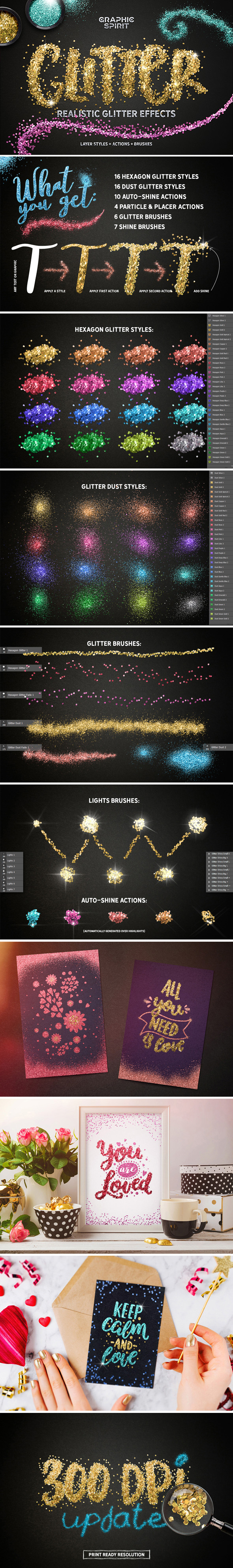 GraphicRiver Glitter Pro Styles Actions Brushes 21088335