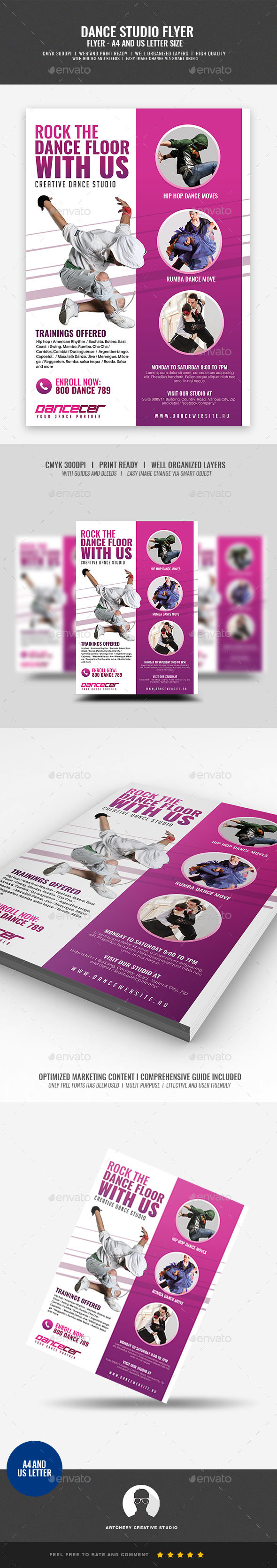 GraphicRiver Dance Class Studio Flyer 21094002 GraphicRiver Dance Class Studio Flyer 21094002