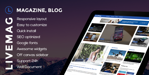 LiveMag - Multipurpose Magazine Theme - Blog / Magazine WordPress